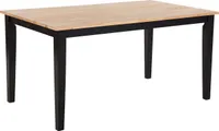 BELIANI Jedálenský stôl svetlé drevo kaučukové drevo 75 x 150 x 90 cm čierne drevené nohy škandinávsky kuchynský stôl