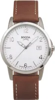 Boccia 3625-01 Herren-Armbanduhr, Titan-Gehäuse, Leder-Armband