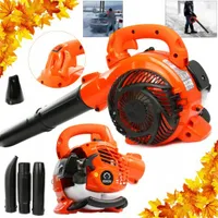 Benzin Laubbläser 0,75kW 6500 rpm 2-Takt-Motor Laubgebläse Rückentragbar Rückenlaubbläser Laubsauger