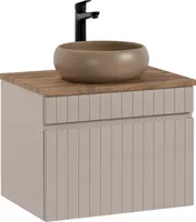 Iconic Cashmere Badezimmer-Set mit Wiki MC Aufsatzwaschbecken, 60 cm