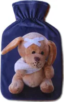 Wärmflaschenbezug 1L Heizkissen Wasserkissen, Auswahl: Teddybär, ohne Wärmflasche