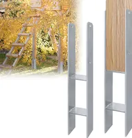 VA-Cerulean 2 x H-kotva pre stĺpik Riegelsberger v žiarovo pozinkovanom vyhotovení kotva pre stĺpik so zemnou päticou, hrúbka materiálu 5 mm, 101x600 mm