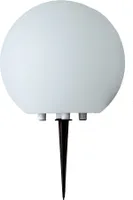 Außenleuchte Lichtkugel Weiß Ø25cm IP54 max. 60W E27 ohne Leuchtmittel mit Erdspieß