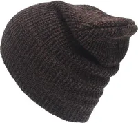 Oblique Unique Long Beanie Mütze XXL Damen Herren Kinder Winter Mütze - schwarz-braun