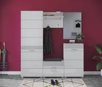 Linus Garderobenaufstellung 3 Türen weiß.