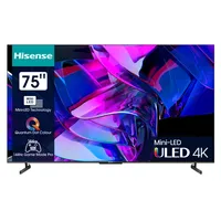 Hisense U7KQ 75U7KQ Fernseher 190,5 cm (75') 4K Ultra HD Smart-TV WLAN Anthrazit 1000 cd/m²
