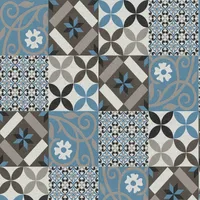 A.S. Création Fliesentapete New Life Vliestapete schwarz blau anthrazit creme weiß 10,05 m x 0,53 m