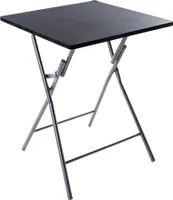 Edm 83219 75x60x60 Cm Klappbarer Gartentisch Schwarz  Schwarz One Size