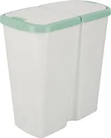 Abfallbehälter COMPACTA Q DUO - hellgrün/asche - Prosperplast 45l