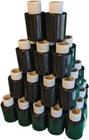 40 x Mini Stretchfolie 10 cm Rollen 23 my (schwarz)