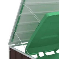 vidaXL Box na odpadky pre 2 tony hnedý 144x81x113 cm oceľ