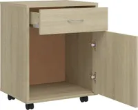 vidaXL Szafka na kółkach dąb sonoma 45x38x54 cm materiał drewnopochodny