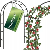 KRUMAD Gartenpergola Metall 240x140x38cm Stabiler Rosenbogen für Garten Terrasse