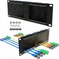 Organizer Na Kable Rack 10" 2U Z Przepustem Kablowym Ze Szczotką Stalflex