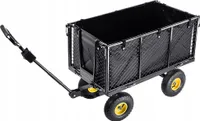 KADAX Netzgartenwagen, 97x47x40cm Gartenwagen aus pulverbeschichteten Metall