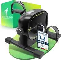 Neu Tretmann Basic Pedaltrainer Set -extra standfest & leise- inkl. Befestigungsband -DEKRA - Beintrainer für Senioren Heimtrainer Mini Bike Schwarz Grün