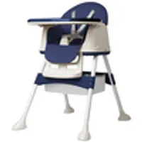 Sessamen-LP 3in1 Hochstühle Kinderstuhl Esstisch Babystuhl Kinder Sitzerhöhung Kindersitz Tischstuhl mit Tisch und Rollen Tablett Tragbarer, Blau