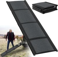 XMTECH Hunderampe klappbar Hundetreppe Auto 157cm Hundeautorampe, Kofferraumrampe hunderampen für Autos, LKWs und SUV, bis 110 kg, leicht Stabil