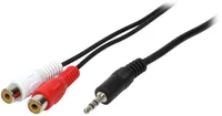 Stereo Audio Anschlusskabel, 3,5mm Klinkenstecker zu 2x RCA (Chinch) Buchse, 5.0m, LogiLink®, [CA1045]