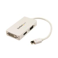 StarTech.com Mini DisplayPort auf HDMI / DVI / VGA Adapter - mDP Konverter für MacBook - Weiß - 0,15 m - Mini DisplayPort - DVI-D + VGA (D-Sub) + HDMI - Männlich - Weiblich - Gerade