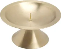 Scheibenleuchter Ø11cm Messing Gold Kerzenleuchter Matt Altarleuchter mit Dorn