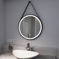 Heilmetz LED Badspiegel Rund ф60cm Wohnen & Einrichten Wohnaccessoires Spiegel Badspiegel 