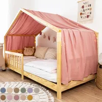 Betthimmel aus Musselin - Hausbett Deko für Mädchen & Jungen