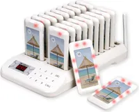 Retekess TD172 Bezdrátový volací systém, Systém Pager1-999s Nastavitelné pípání hosta 20 Pager 300mAh 20h 2 režimy volání 400m Pet Clinic Nemocnice Supermarket Svačina