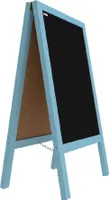 Reklamní áčko modré barvy s křídovou tabulí 118x61 cm