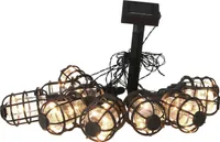 LED-Solarlichterkette - Schwarz - Kunststoff - 10 LEDs - 170 cm