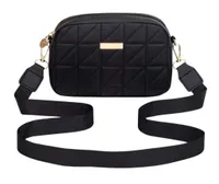 Schwarze gesteppte Schultertasche Damen Kunstleder Handtasche