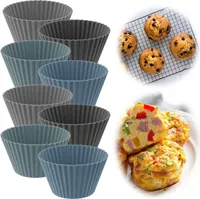LS-LebenStil Silikon Muffinförmchen 8 Stück BPA Frei Muffins Cupcake Brownie Backform Dubai Schokolade Schokoladenform für Chocolate Muffins