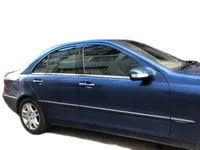 Listwy okienne ze stali nierdzewnej chrom do MERCEDES C-KLASSE W203 | 2000-2007 | zestaw 4-częściowy