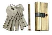 Sicherheits Schließzylinder Tür Schloß Türschloß 67 mm 6 x Schlüssel 31/36  Messing