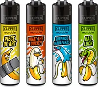 Clipper Feuerzeug 4er Set Bananas