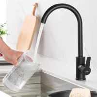 Hochdruck Küchenarmatur mit 360° Schwenkbereich Küchenwasserhahn, 2 Anschluss-Schlauch Mischbatterie