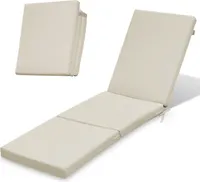 Auflage für Gartenliege Sonnenliege 198x58x4 cm Faltbar | Polsterauflage für Rollliege Wetterfest & Waschbar Bezug abnehmbar | Model BEIGE [145]