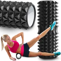 33cm fasciální válec pro automasáž - středně tvrdý masážní válec, fitness válec, pilates válec, EVA pěna, masáž zad, Pilates Retoo