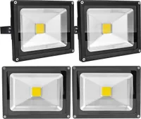 4pcs 20W LED Fluter Strahler,Greenmigo IP65 Wasserdicht Kaltweiß 120° LED Außenstrahler Fluter Flutlicht AC 85-265V Tageslichtweiß