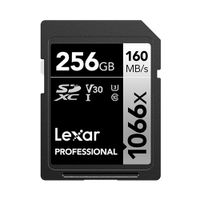 Lexar Professional 1066x SDXC UHS-I SDXC, 256 GB, Silber, Klasse 10, U3, V30, 120 MB/s, 160 MB/s
