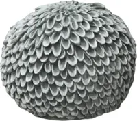 Steinfiguren Horn Muschelkugel aus Steinguss perfekt für ihren Garten, Frostfest Witterungsbeständig und Neu, 22cm Höhe, DE-1418