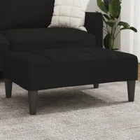 vidaXL Fußhocker Schwarz 77x55x31 cm Stoff