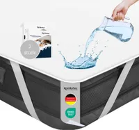 Komfortec 2er wasserdichter Matratzenschoner, 90x200 cm, Matratzenauflage, Atmungsaktive Matratzenauflage, ohne Knistern Matratzenschutz, Inkontinenzunterlage, Weiß