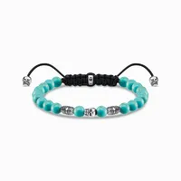 THOMAS SABO Armband "Totenkopf" Türkis Silber geschwärzt A19