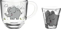 Leonardo BAMBINI 2er Set Kindertasse & Trinkglas Elefant - A
