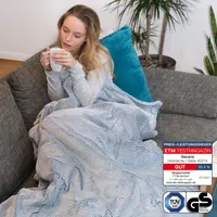 Navaris XXL Heizdecke Wärmedecke - Heizdecke mit Abschaltautomatik - Electric Blanket - Beheizbare Decke - Heated Blanket - 180x130 cm - Waschbar -