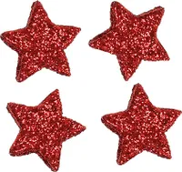 Rozsypanka dekoracyjna poinsecja czerwona mika 2,5 cm 96 szt.