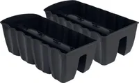 2x Blumenkasten 60cm Hängetopf Blumentopf Balkontopf Geländertopf DCRO Anthrazit