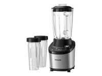 Philips Standmixer Avance Collection ProBlend inkl. 2 Trinkflaschen, 1.5 L, 1400 W, Metall/Glas (HR3760/10)