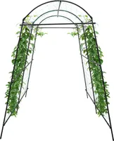 2,3m kovový zahradní oblouk Rose arch dekorace pro popínavé rostliny černá